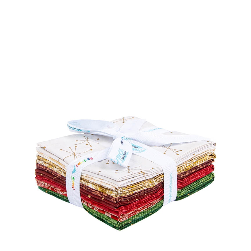 Batiks Express Yourself Holiday Sparkle Festive Fat Quarter Bundle A by Riley Blake Designs