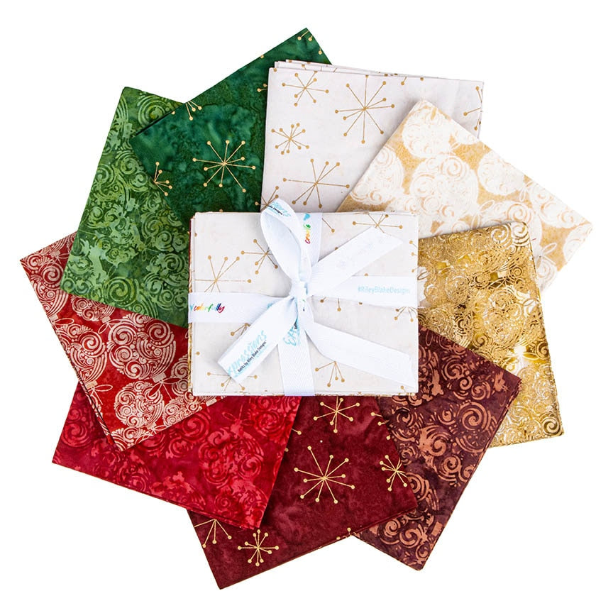 Batiks Express Yourself Holiday Sparkle Festive Fat Quarter Bundle A by Riley Blake Designs - image 2