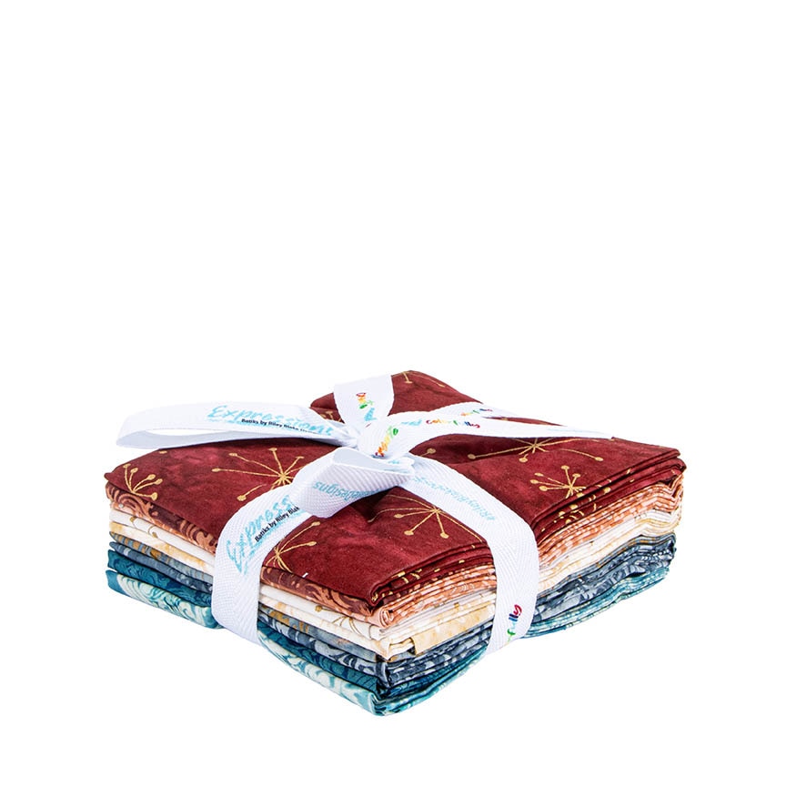 Batiks Express Yourself Holiday Sparkle Boho Fat Quarter Bundle C by Riley Blake Designs