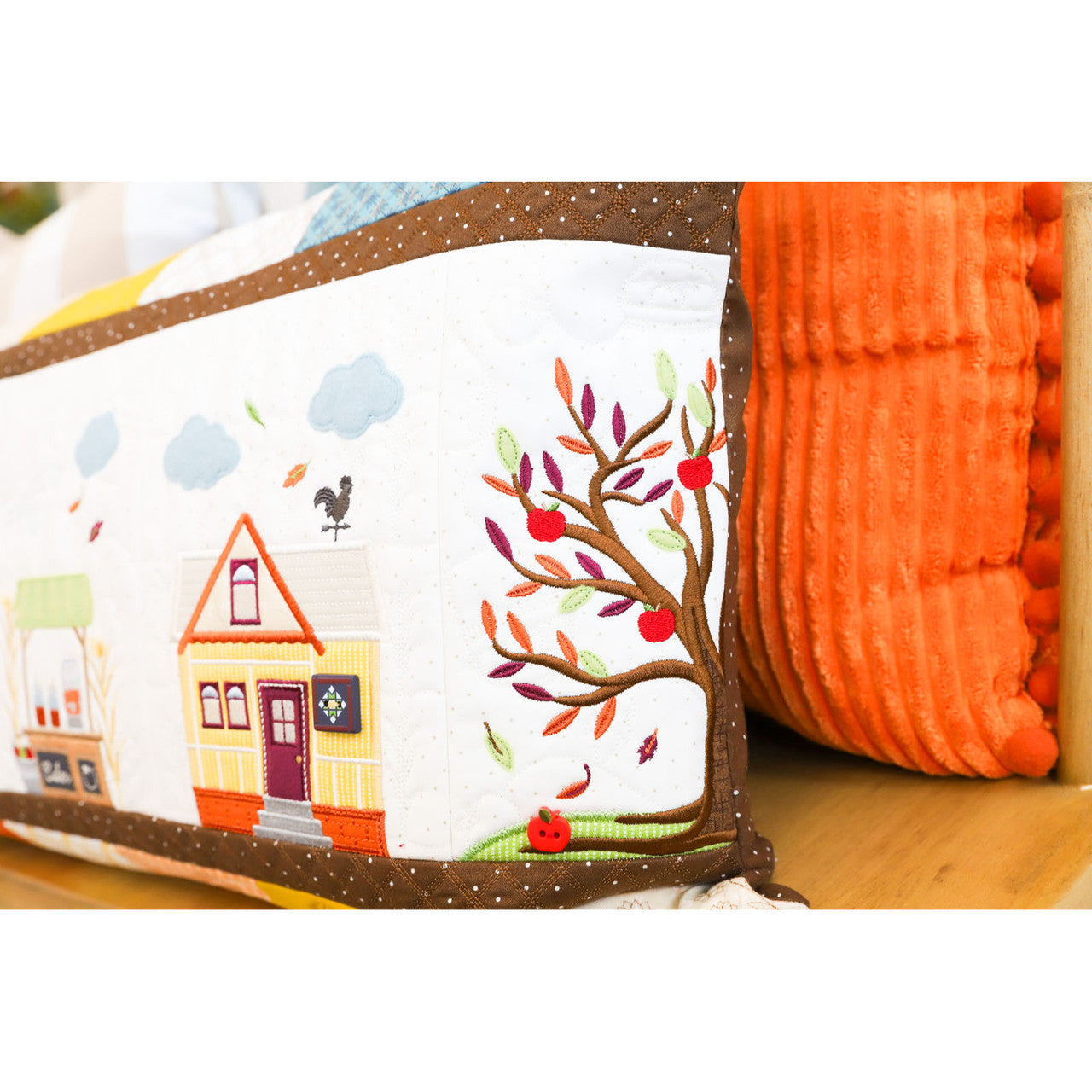Embroid File Autumn Acres Bench Pillow - image 9