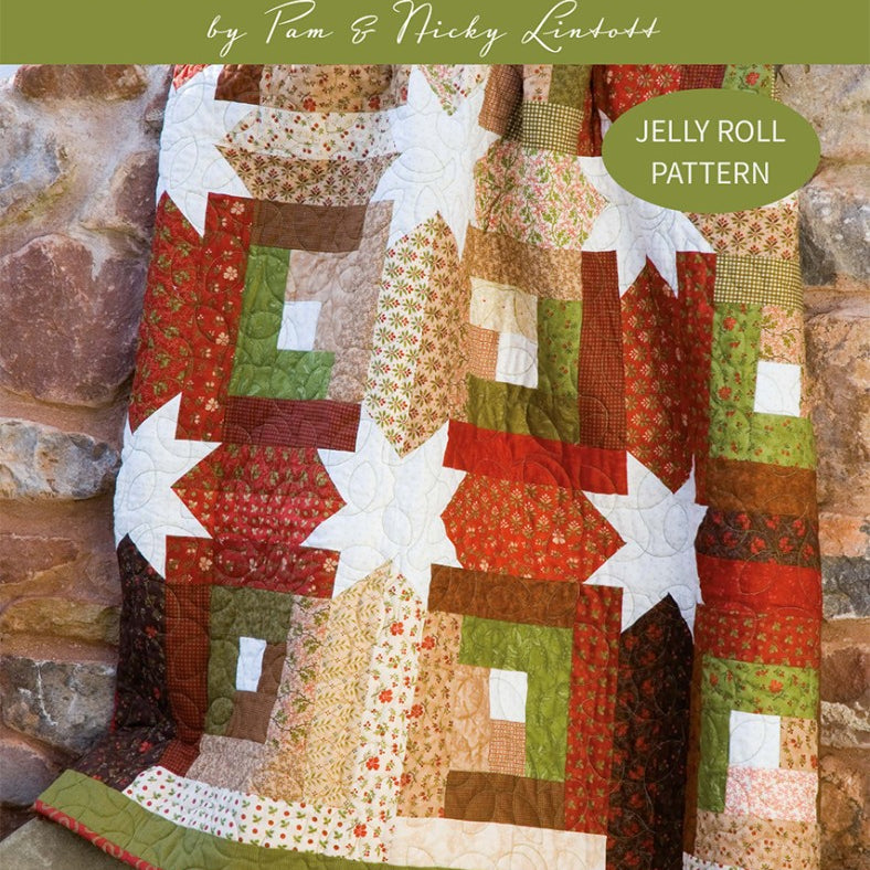 Log Cabin Hidden Stars Quilt Pattern