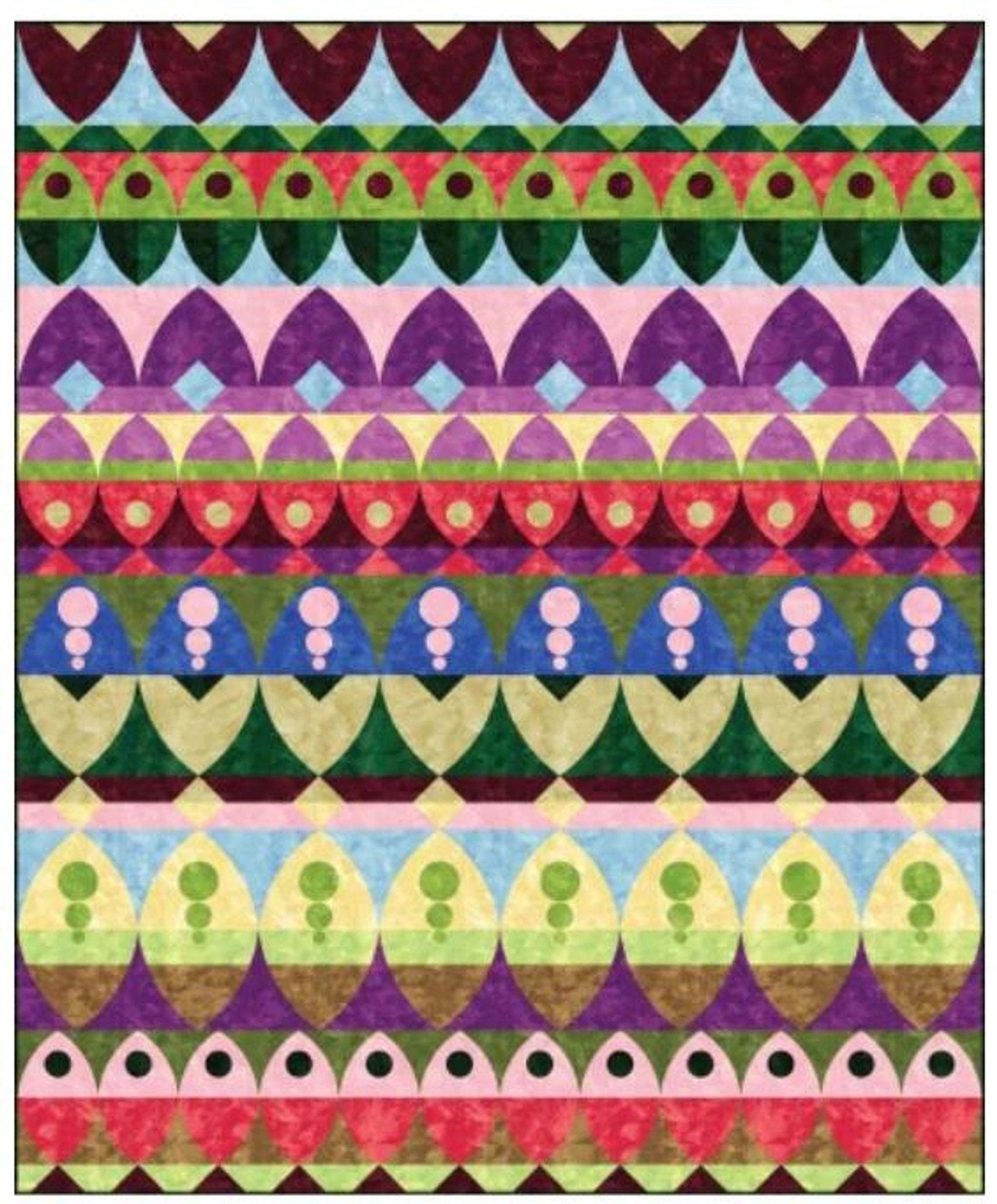 Bohemian Quilt Kit with Michael Miller Fabrics, 72" x 88" Size - QuiltingJoyPDX