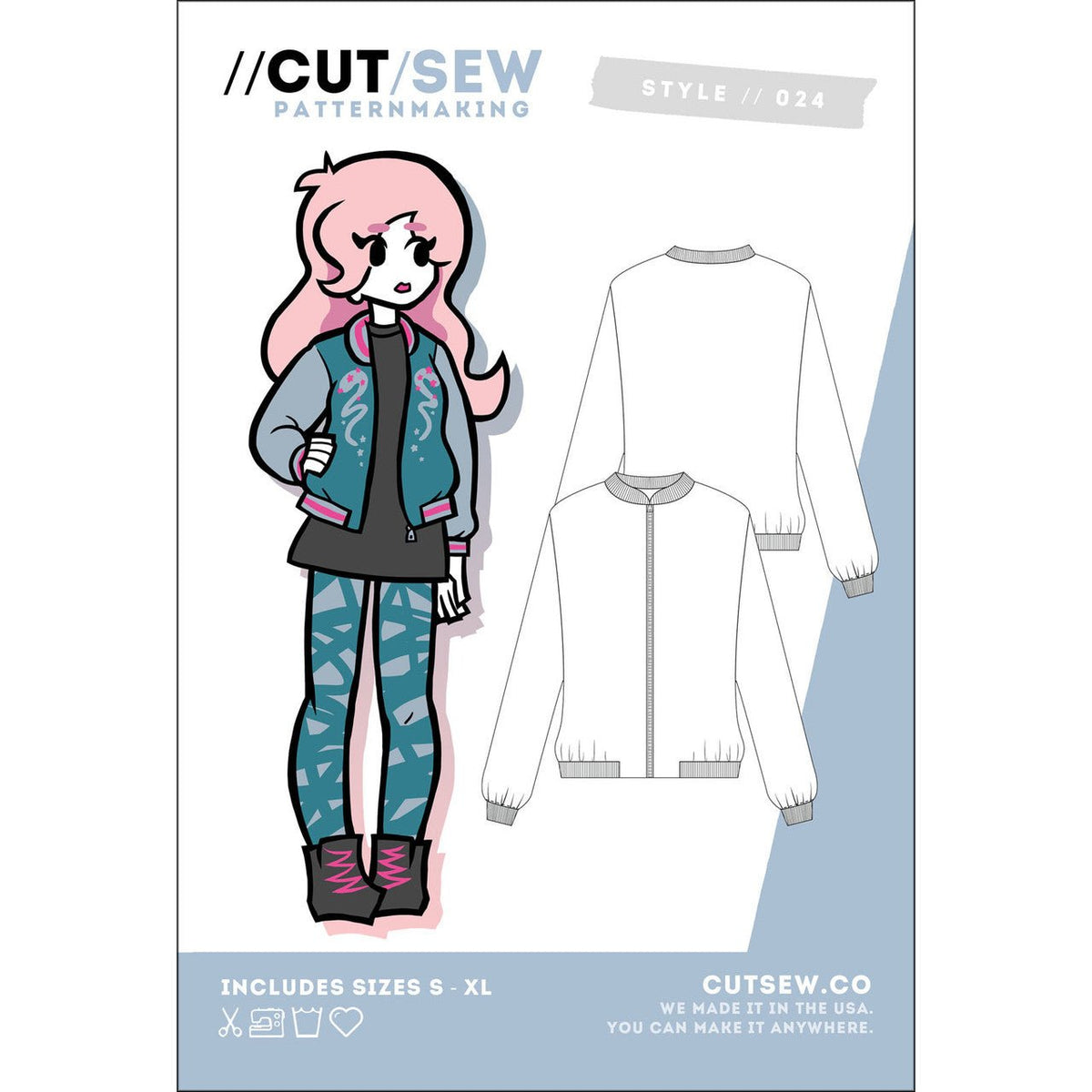 Bomber Jacket Sewing Pattern - QuiltingJoyPDX