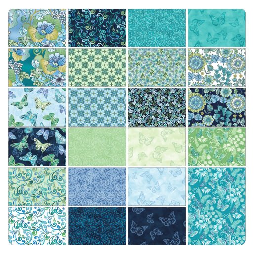 Butterfly Calypso Fat Quarter Bundle (23 pc) - QuiltingJoyPDX
