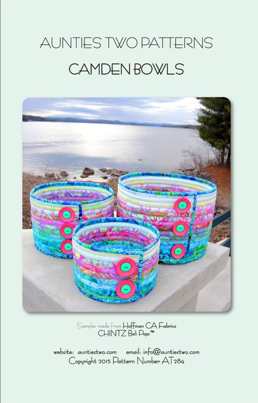 Camden Bowl Pattern by Aunties Two Patterns - includes 3 sizes - QuiltingJoyPDX