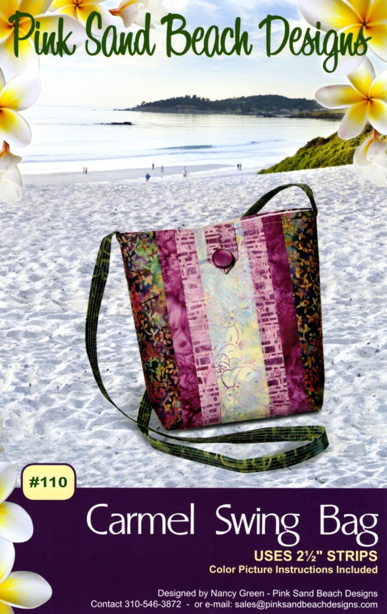 Carmel Swing Bag Pattern by Nancy Green – Pink Sand Beach Designs - QuiltingJoyPDX