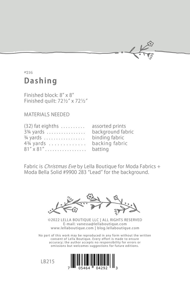 Dashing Quilt Pattern – Lella Boutique - QuiltingJoyPDX