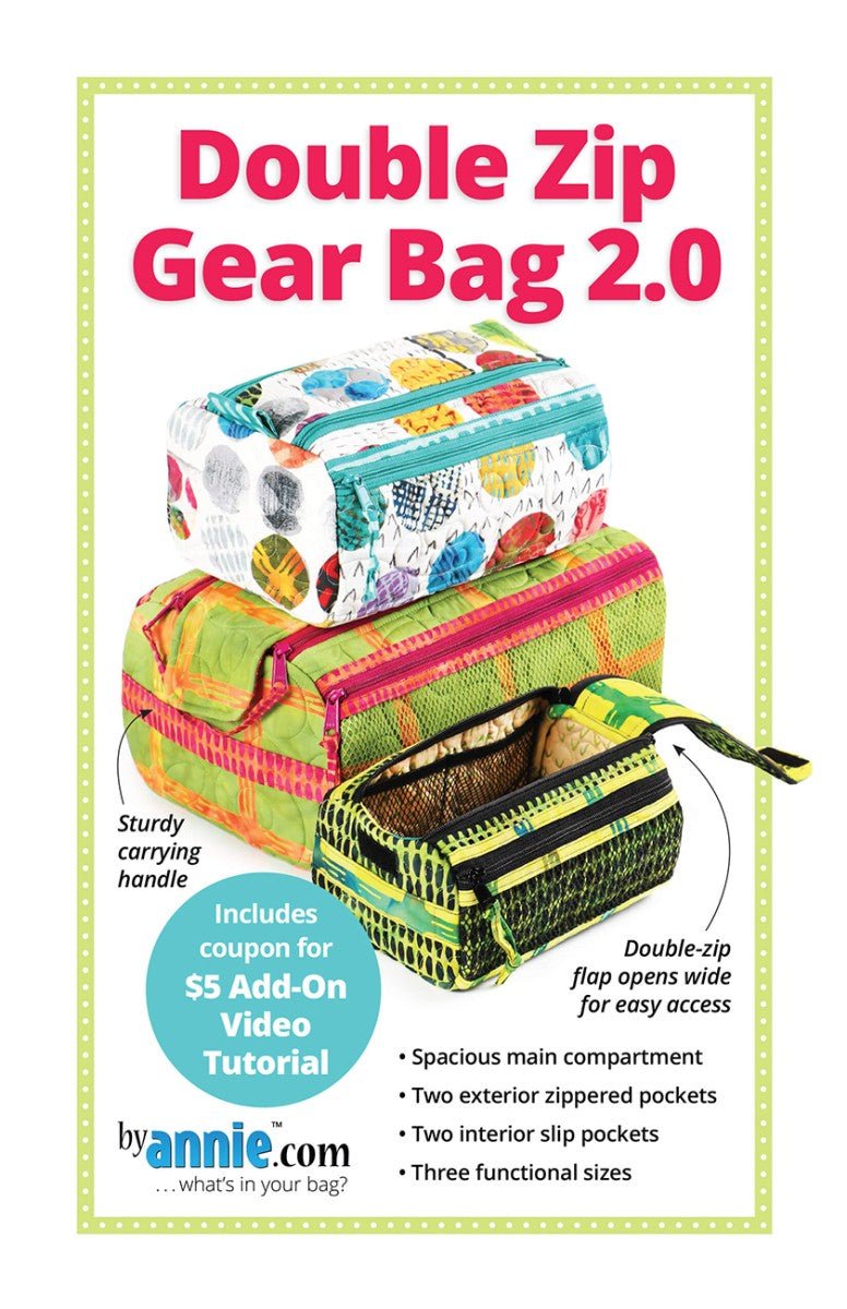 Double Zip Gear Bags 2.0 - QuiltingJoyPDX