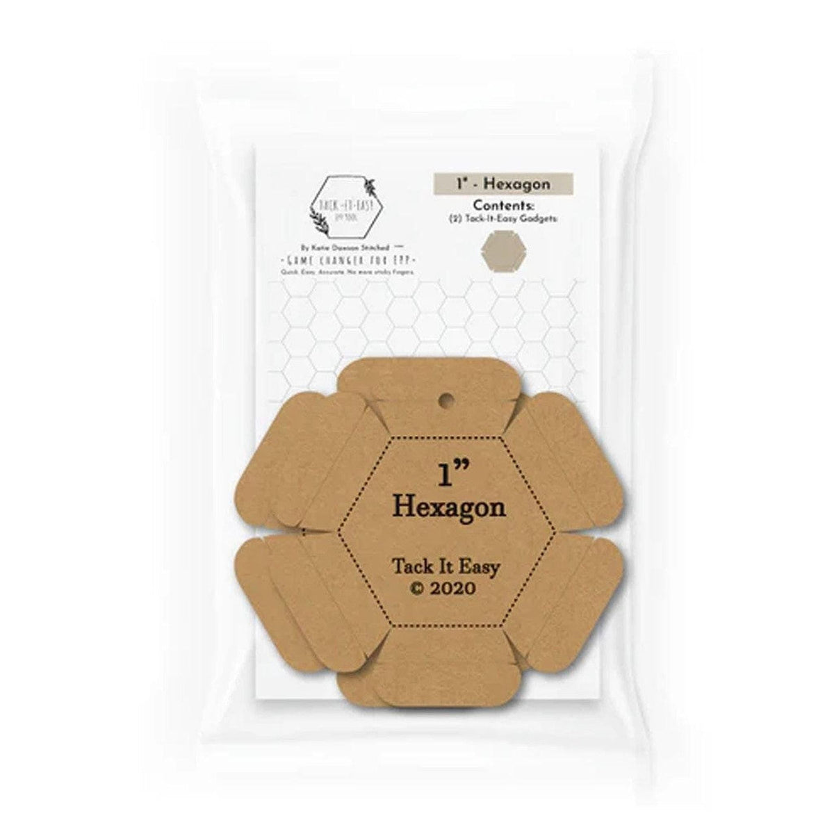 EPP Quilting Tool - Tack It Easy 1" Hexagon for Glue Basting - QuiltingJoyPDX
