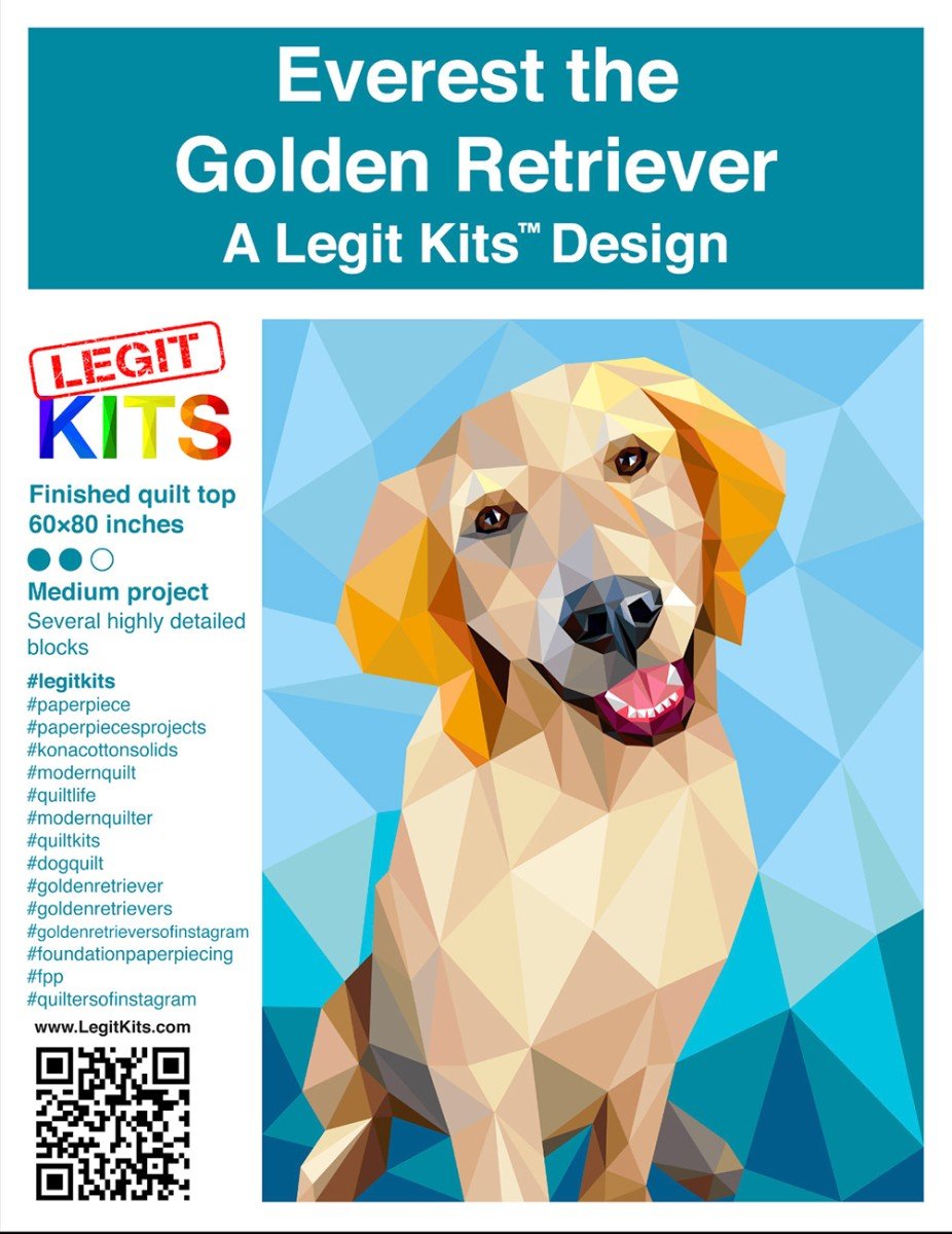 Everest the Golden Retriever - QuiltingJoyPDX