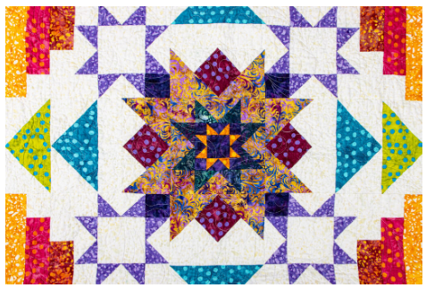 Expressions Batiks Hyperion Quilt Kit – Leslie Ryan Polka Pop Batik Fabric (No Decorative Box) - QuiltingJoyPDX