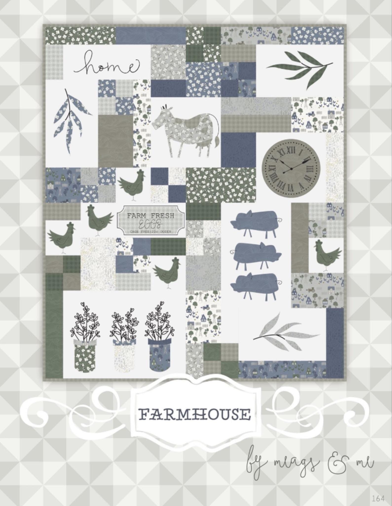 Farmhouse Pattern by meags & me. Finished size approximately 51" x 60" - QuiltingJoyPDX