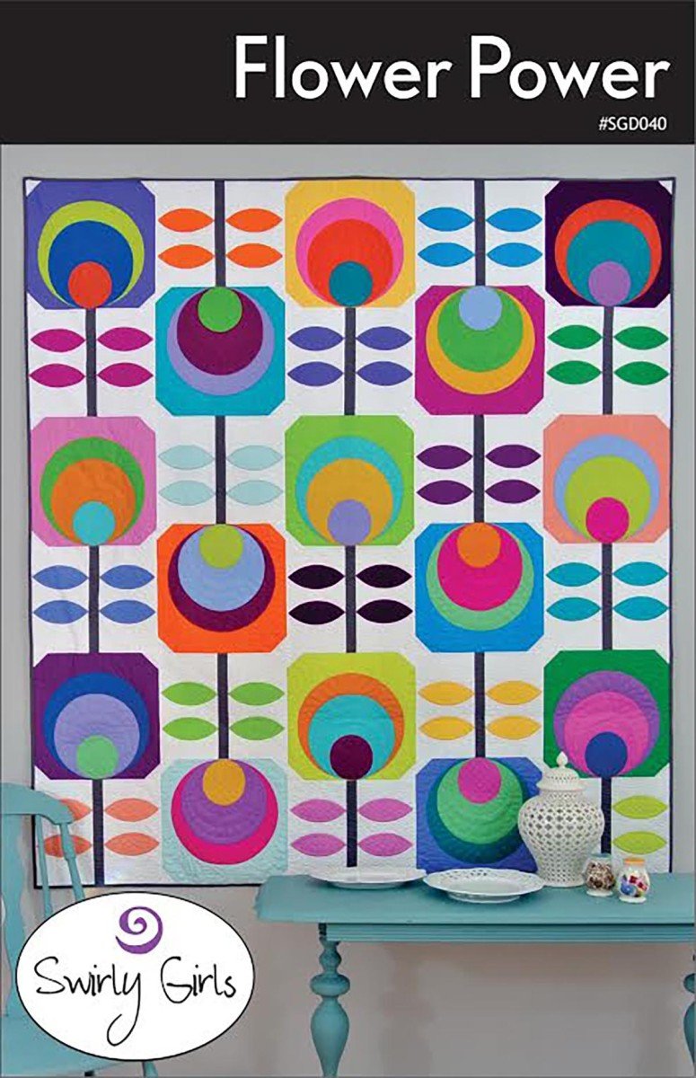 Flower Power Quilt Pattern by Swirly Girls Design - QuiltingJoyPDX