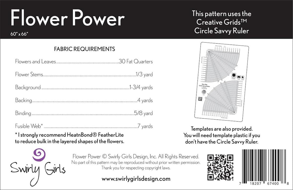 Flower Power Quilt Pattern by Swirly Girls Design - QuiltingJoyPDX