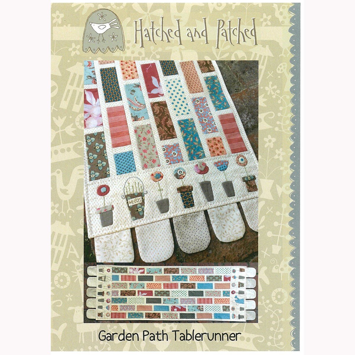 Garden Path Table Runner Pattern – Hatched & Patched - QuiltingJoyPDX