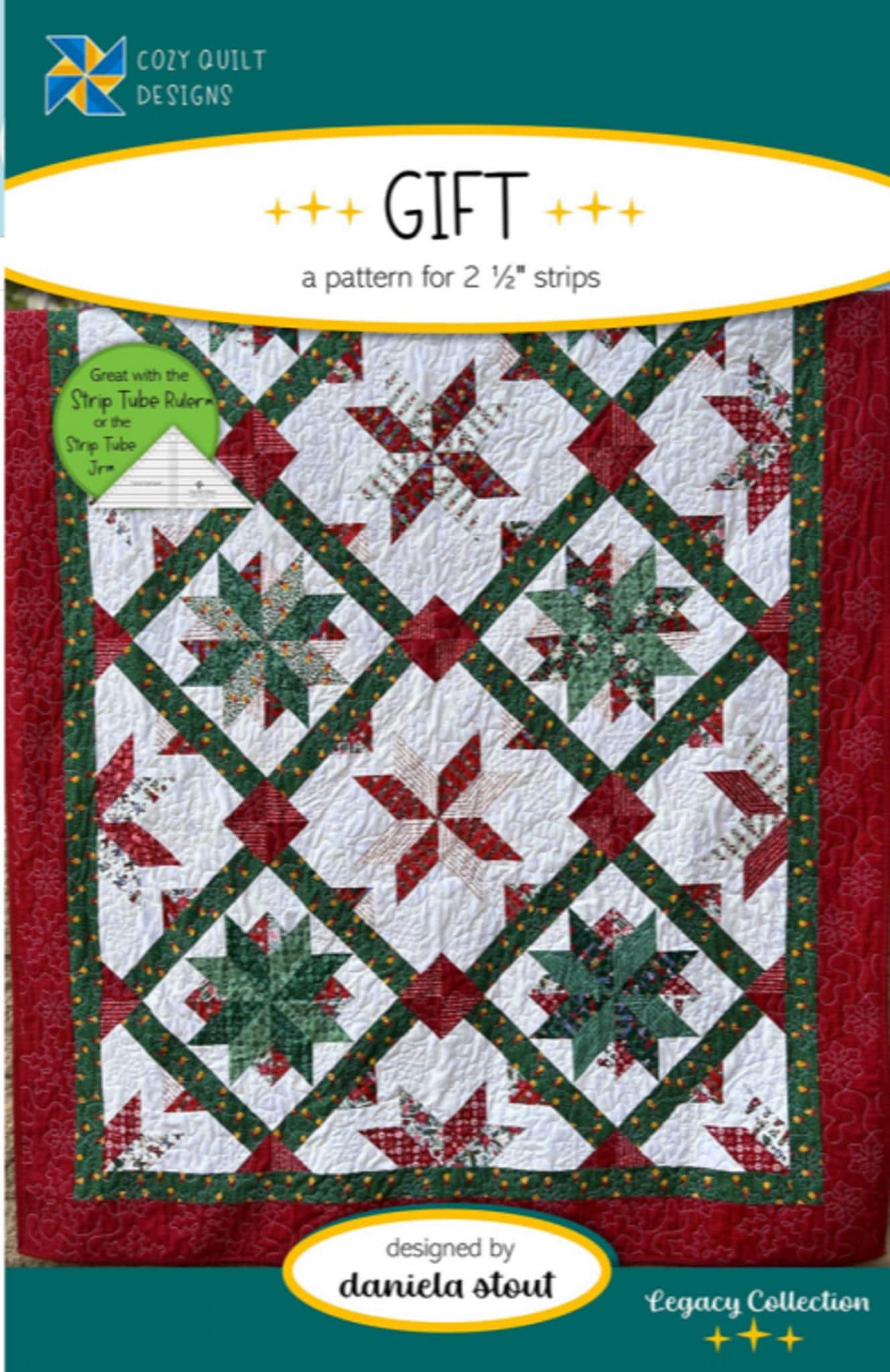 Gift Quilt Pattern by Daniela Stout for Cozy Quilt Designs - includes 5 sizes - QuiltingJoyPDX