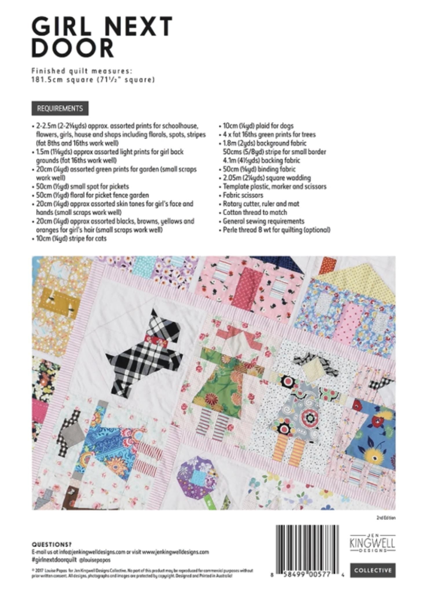 Girl Next Door Quilt Pattern by Louise Papas - 71.5" x 71.5" - QuiltingJoyPDX