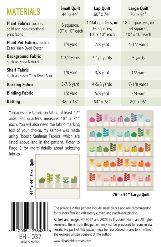 Greenhouse Quilt Pattern by Elizabeth Hartman - Three quilt sizes included, Precut Friendly. - QuiltingJoyPDX