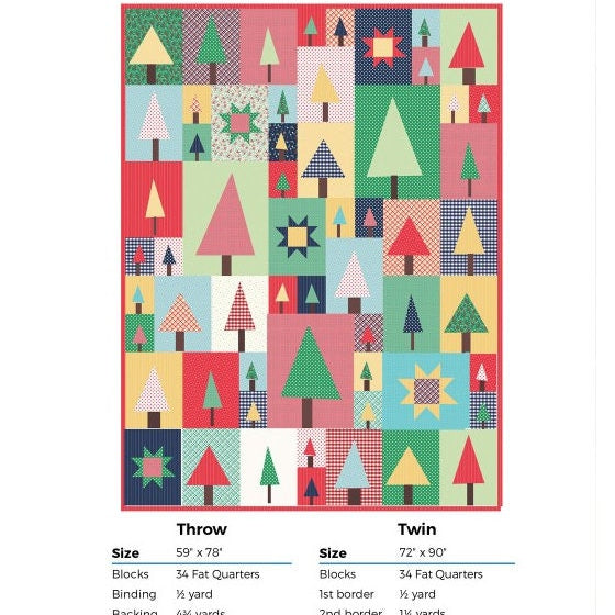 Pine Hollow Patchwork Forest Quilt Pattern by Amy Smart