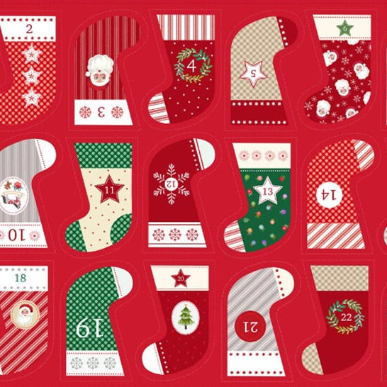 Oh Christmas Tree! Mini Advent Stocking Panel - panel measures 18" wide