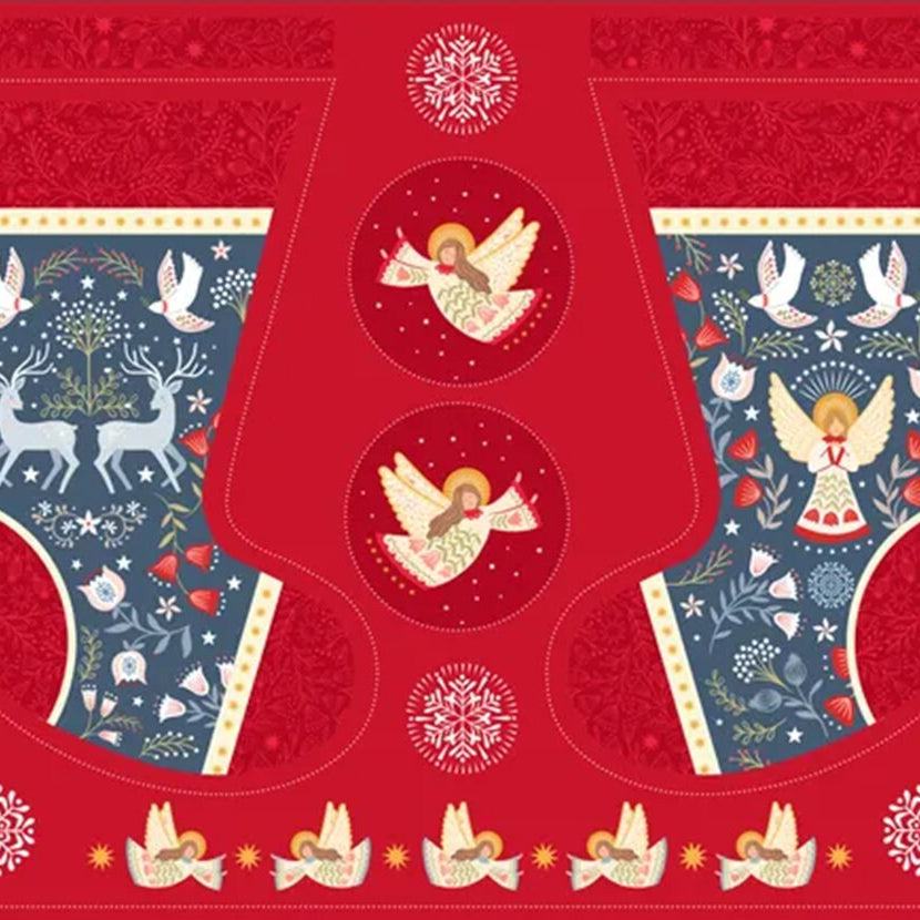 Peace & Joy Christmas Stocking Panel - beautiful large stocking!
