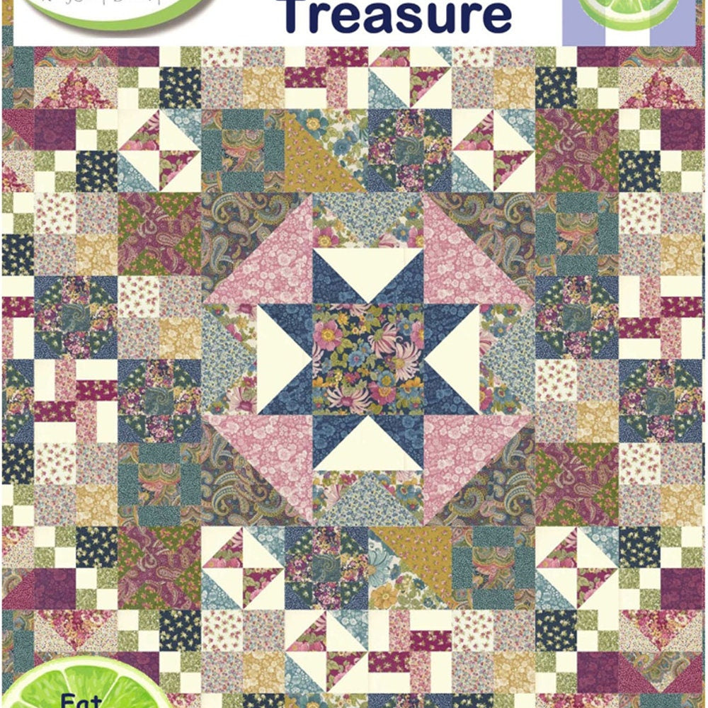 Pieced Treasure Quilt Pattern: Fat Quarters, Multi-Block Design
