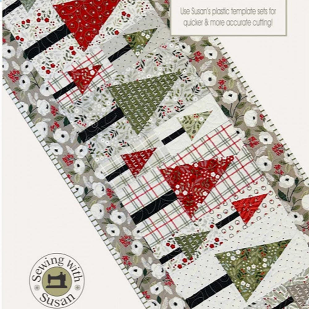 Fa la la ForestTable Runner, designed by Susan Marth. Finished size 14.5" x 54.5"