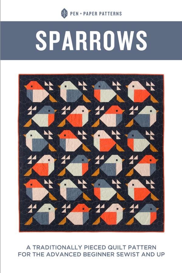Sparrows Quilt Pattern by Pen + Paper Patterns - 65.5" x 71"
