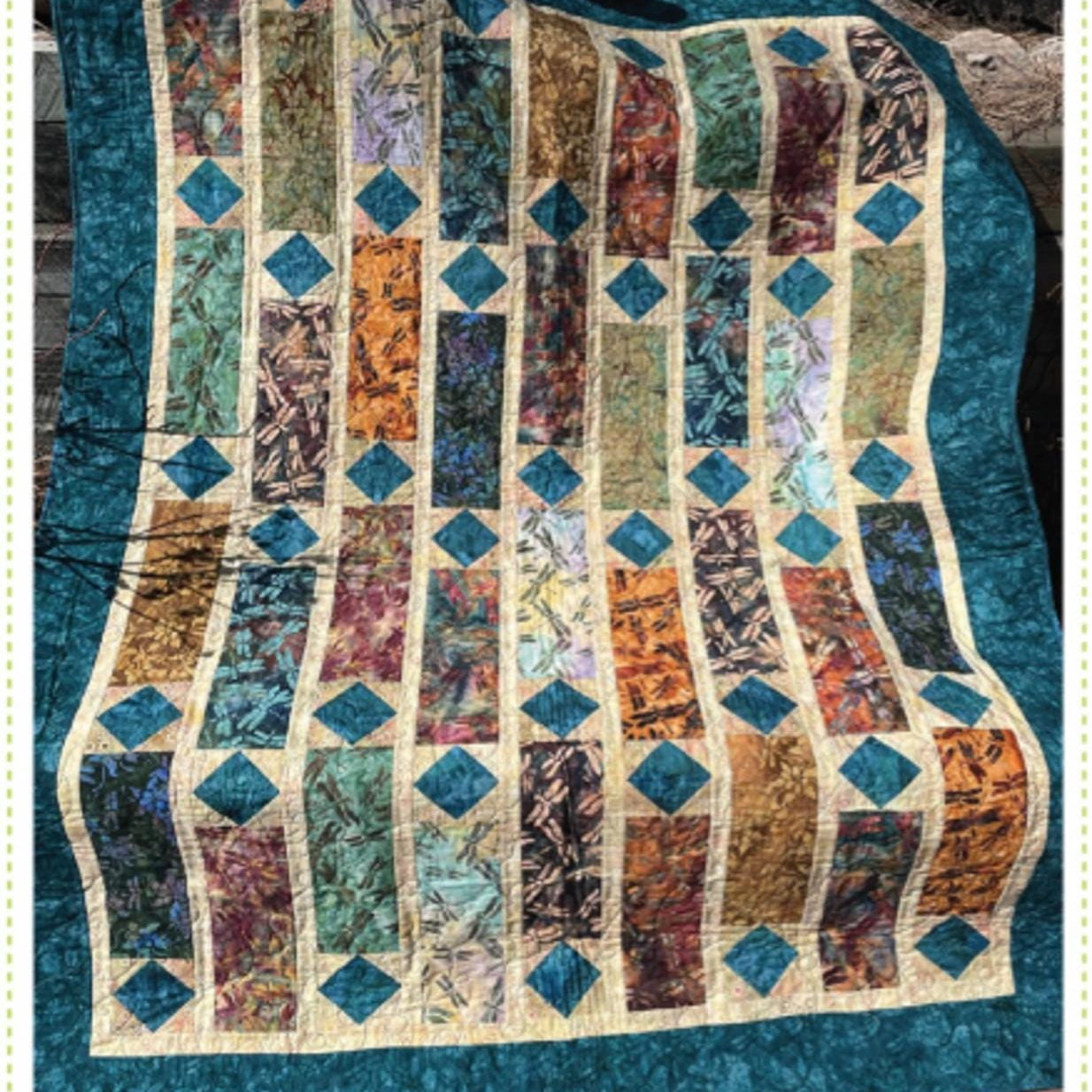 Punctuation Quilt Pattern by Kari Nichols - 4 sized included; fat quarter friendly
