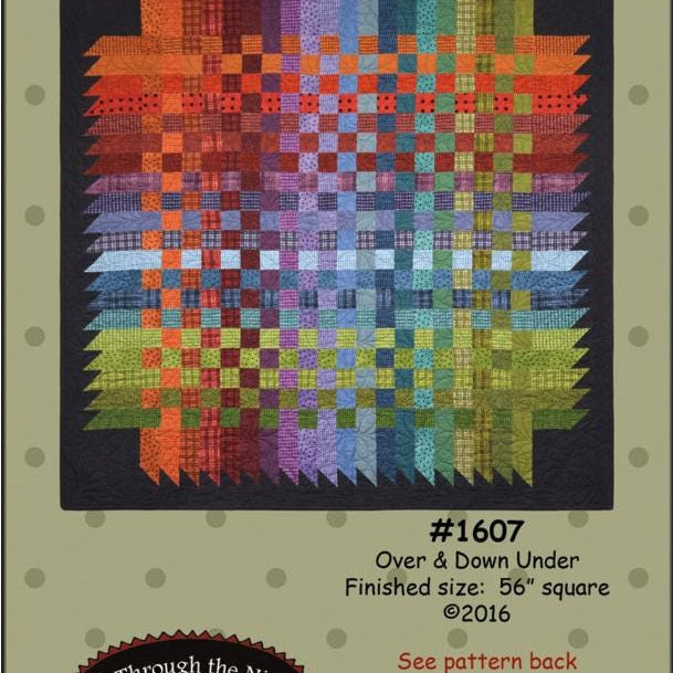 Over & Down Under Checkerboard Quilt Pattern by Bonnie Sullivan (56" Square)