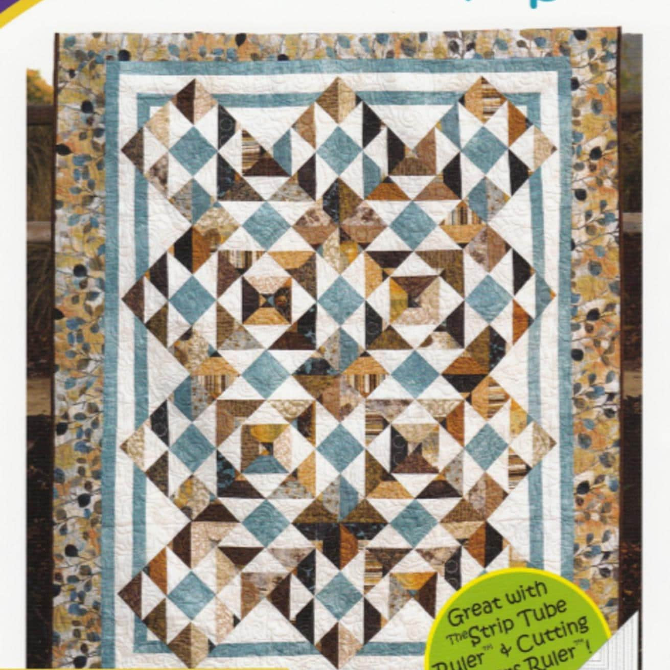 At Sea Quilt Pattern by Daniela Stout from Cozy Quilt Designs - 2 1/2" Strip Quilt, 5 sizes included