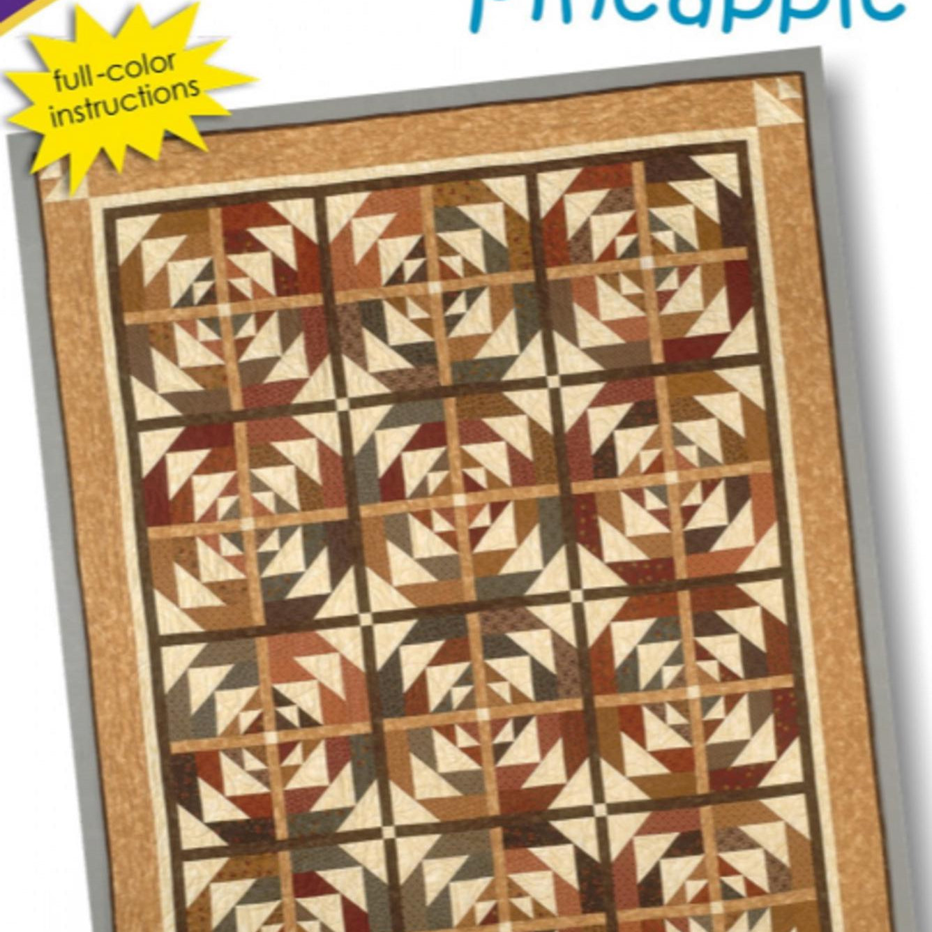 Strip Apple Pineapple Quilt Pattern - Cozy Quilt Designs (4 Sizes)