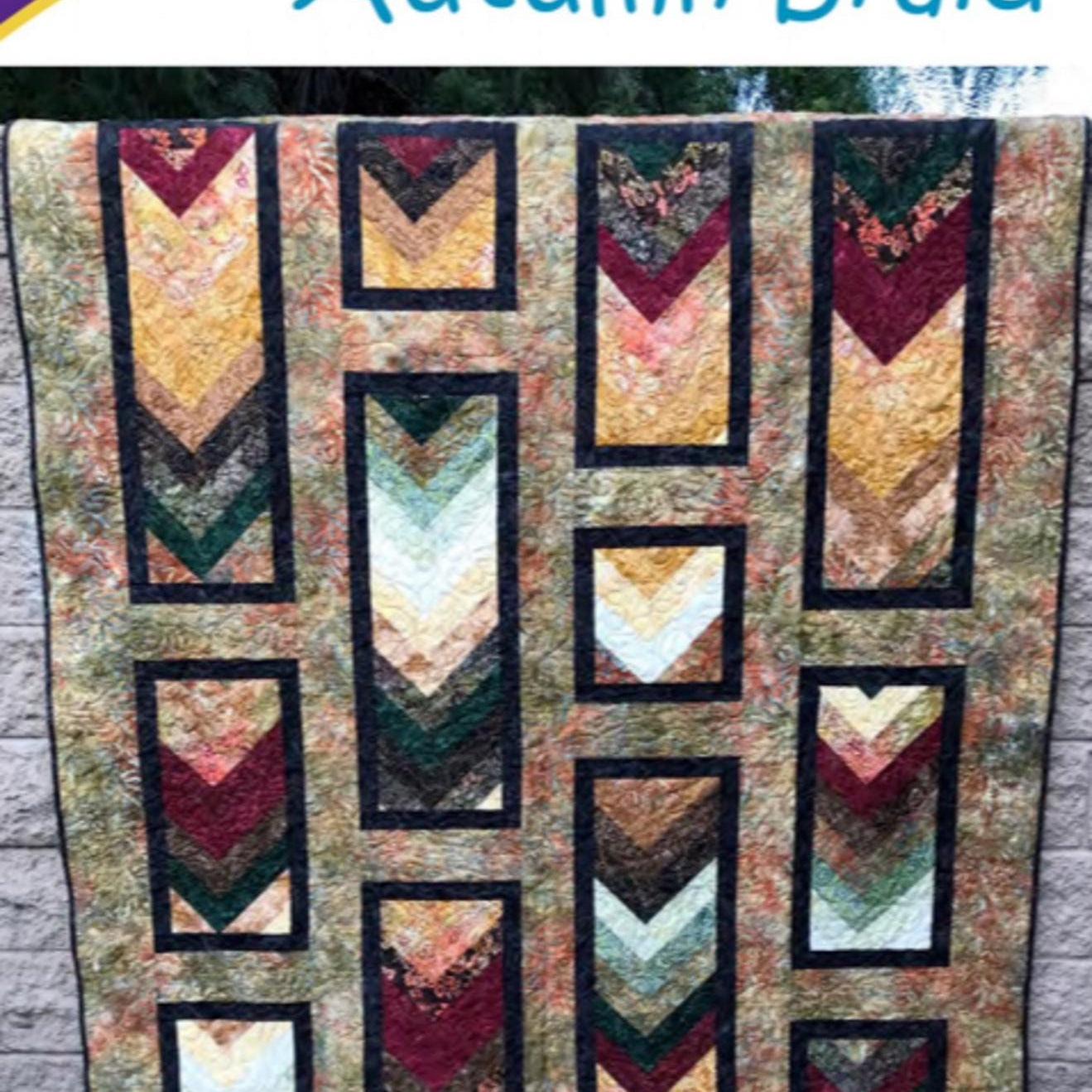 Autumn Braid Small Quilt Pattern - Cozy Strip Club, designed by Daniela Stout