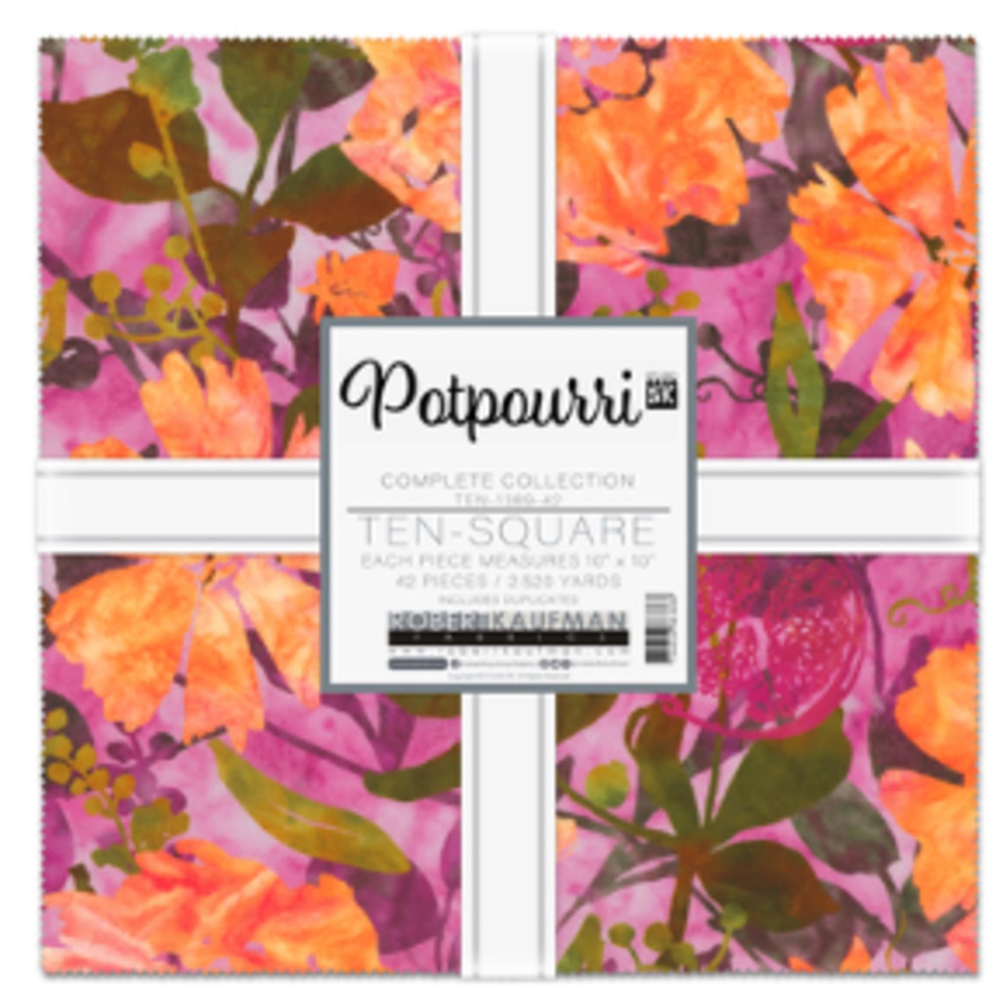 Potpourri by Studio RK - Ten Inch Squares (10" squares) Complete collection, includes duplicates 42pcs
