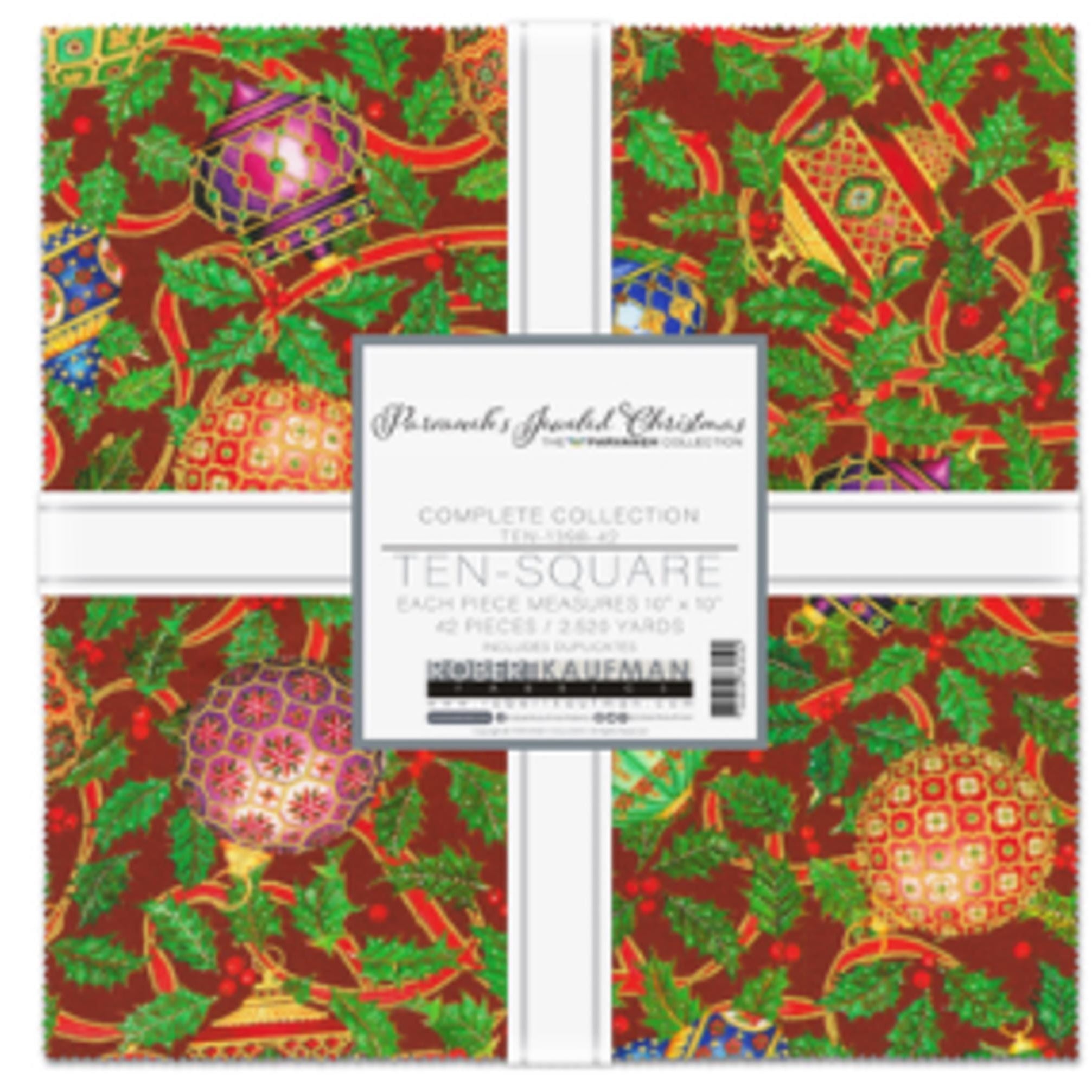 Parvaneh's Jeweled Christmas 10" squares Layer Cake 42pcs from The Parvaneh Collection