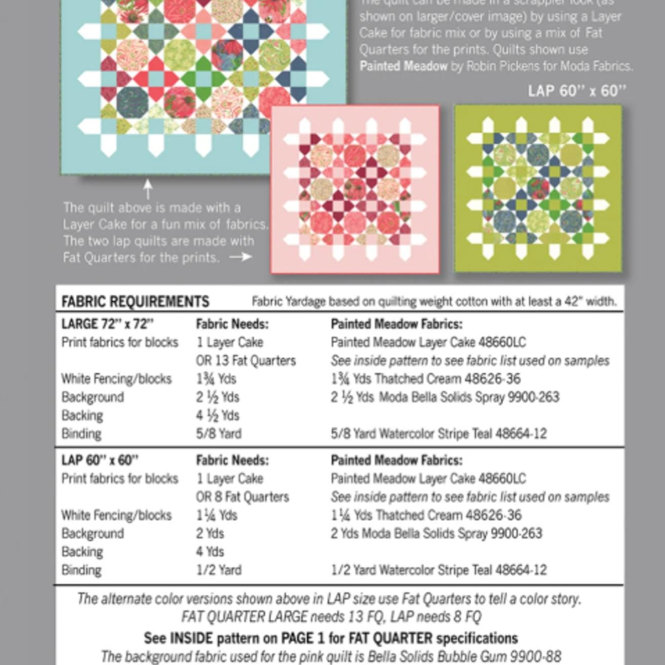 Picket Quilt Pattern by Robin Pickens - 2 sizes included - pattern only
