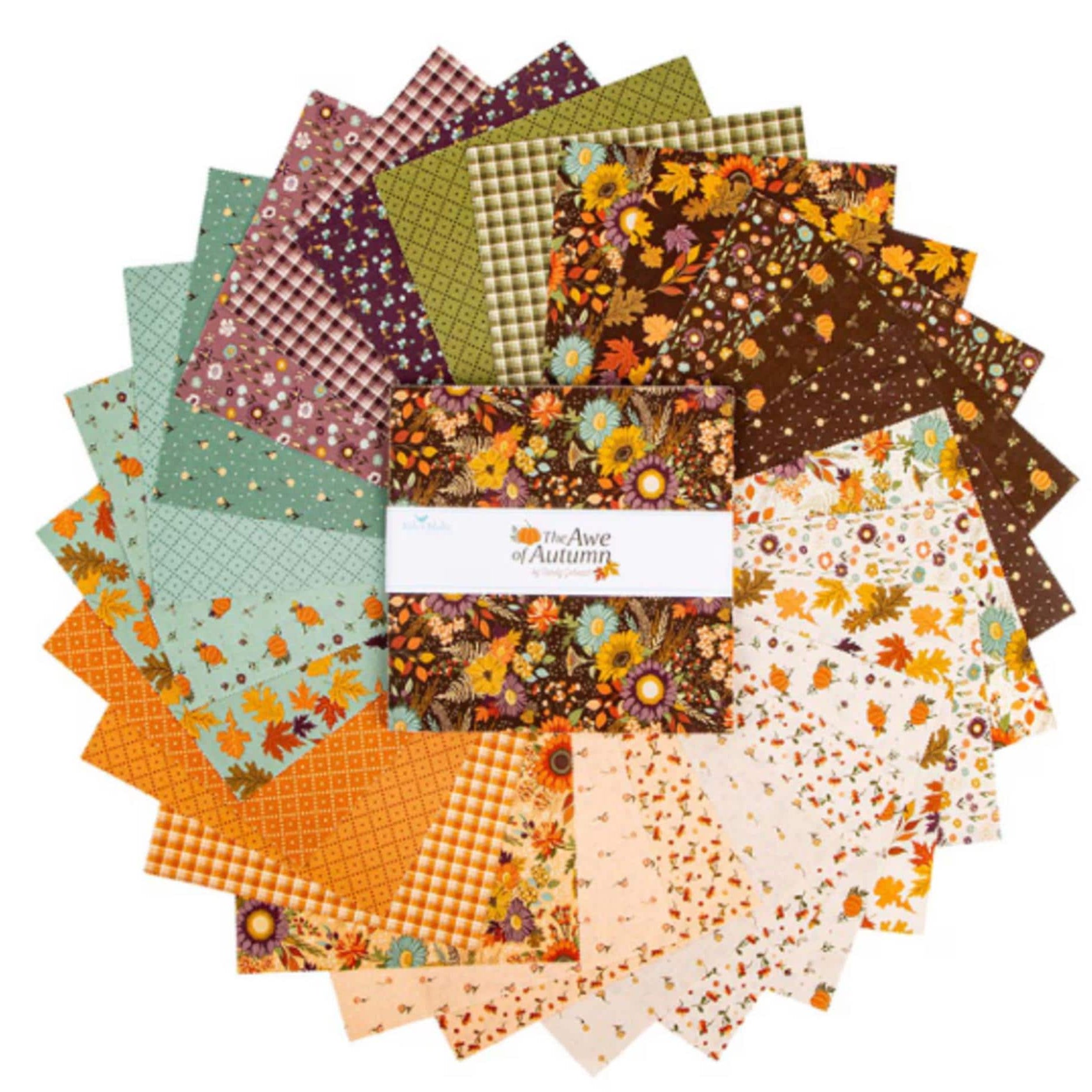 Awe of Autumn Quilting Fabric 10" squares from Riley Blake Designs 42 pieces