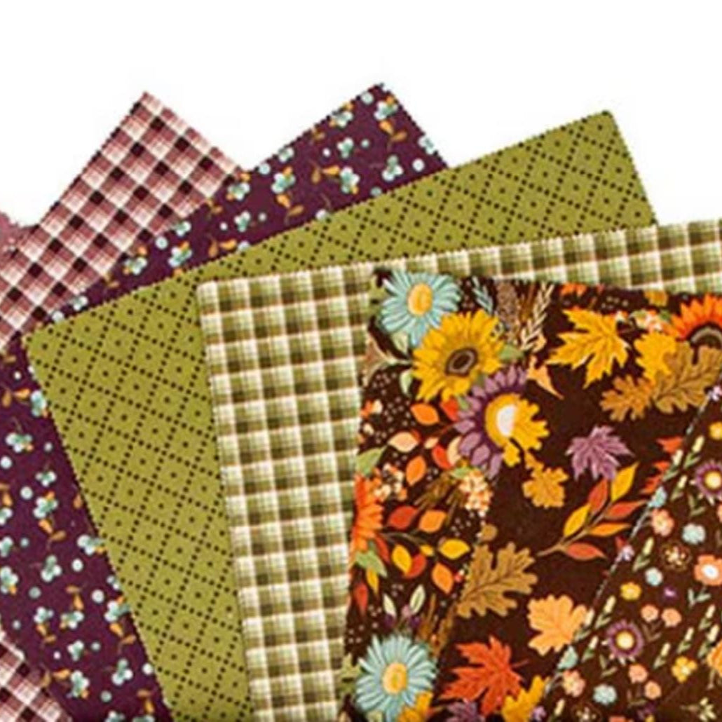 Awe of Autumn Quilting Fabric 10" squares from Riley Blake Designs 42 pieces