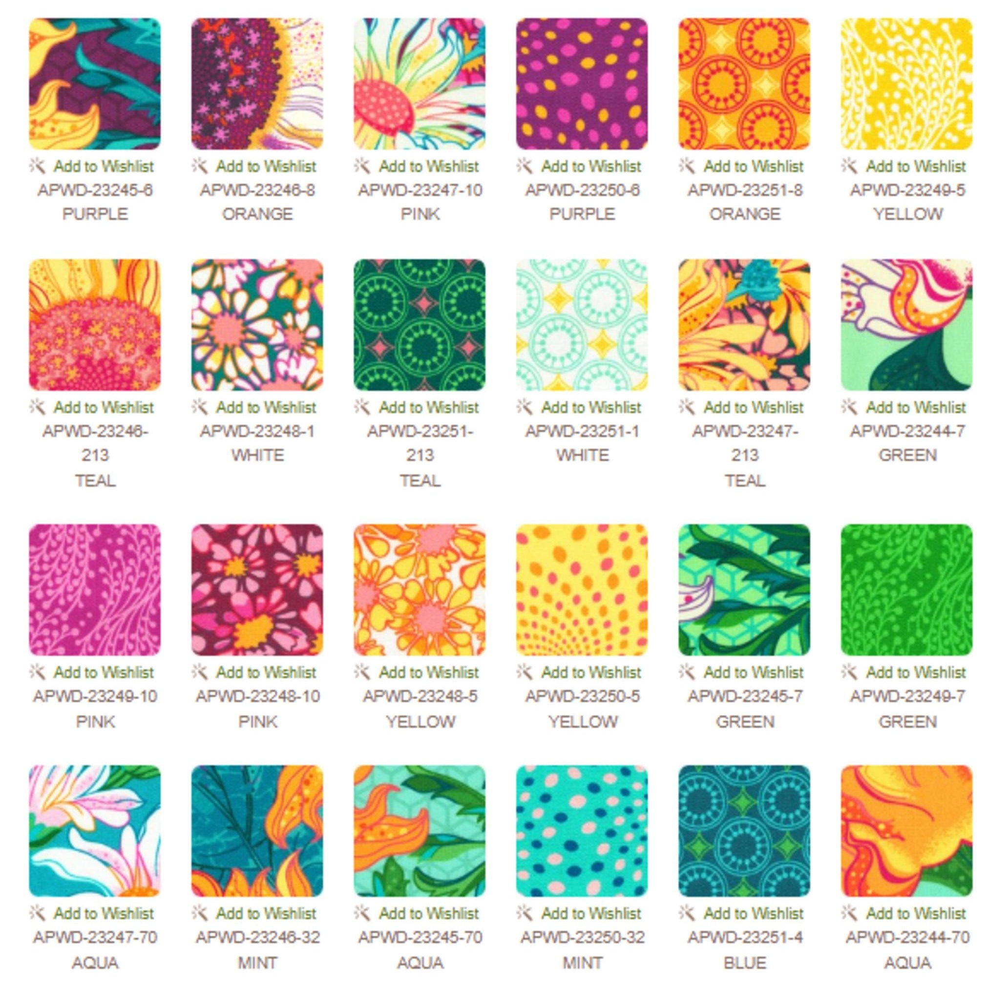 Sunflower Sonata Fat Quarter Bundle by Lola and Bek for Robert Kaufman: 24 Fabric Quarters