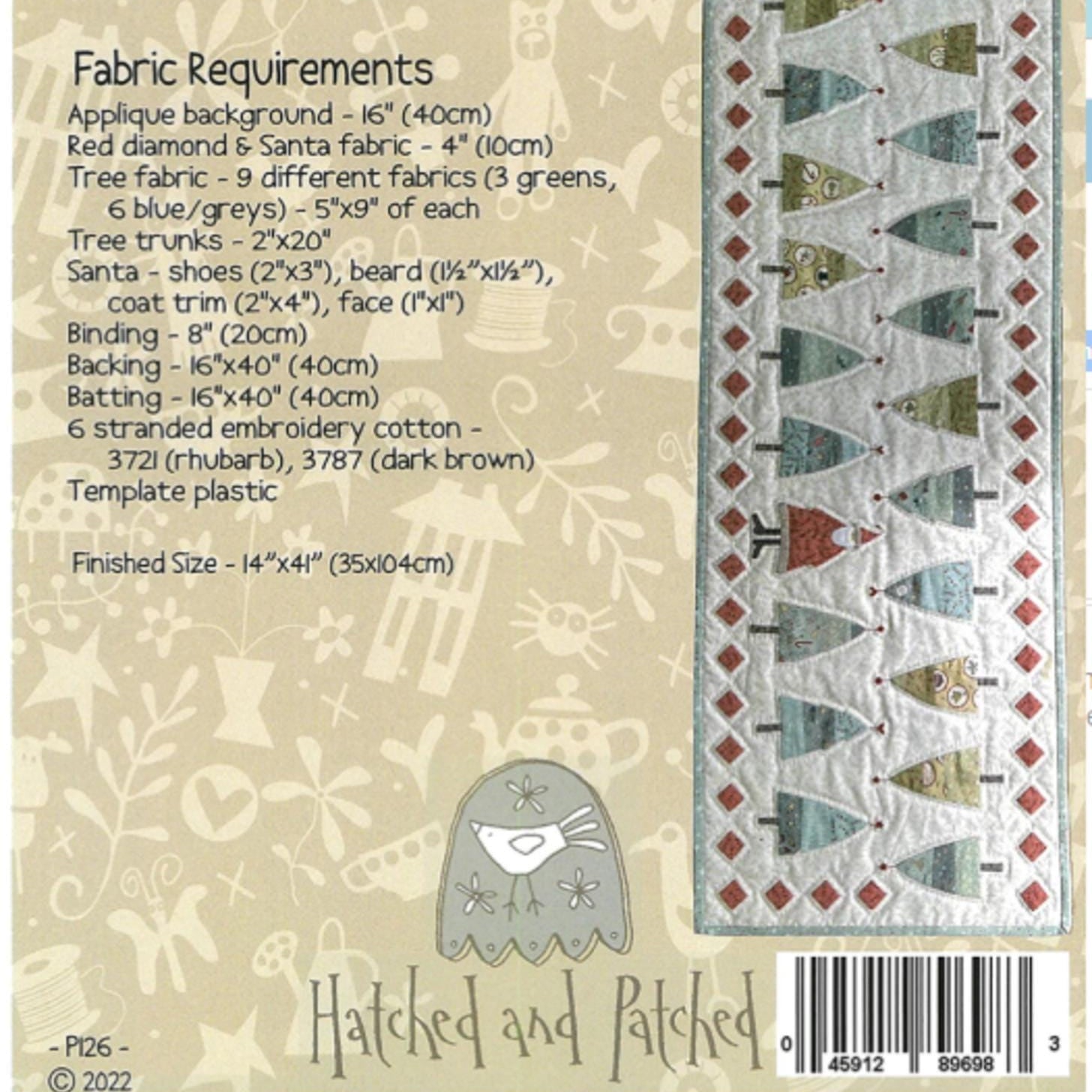 O Christmas Tree Tablerunner by Anni Downs from Hatched and Patched