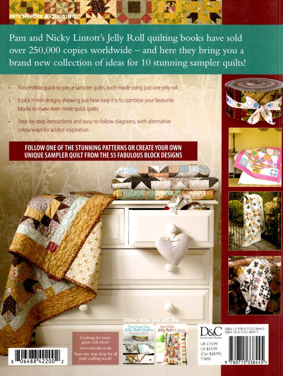 Jelly Roll Sampler Quilts by Pam & Nicky Lintott – Quilting Book - QuiltingJoyPDX
