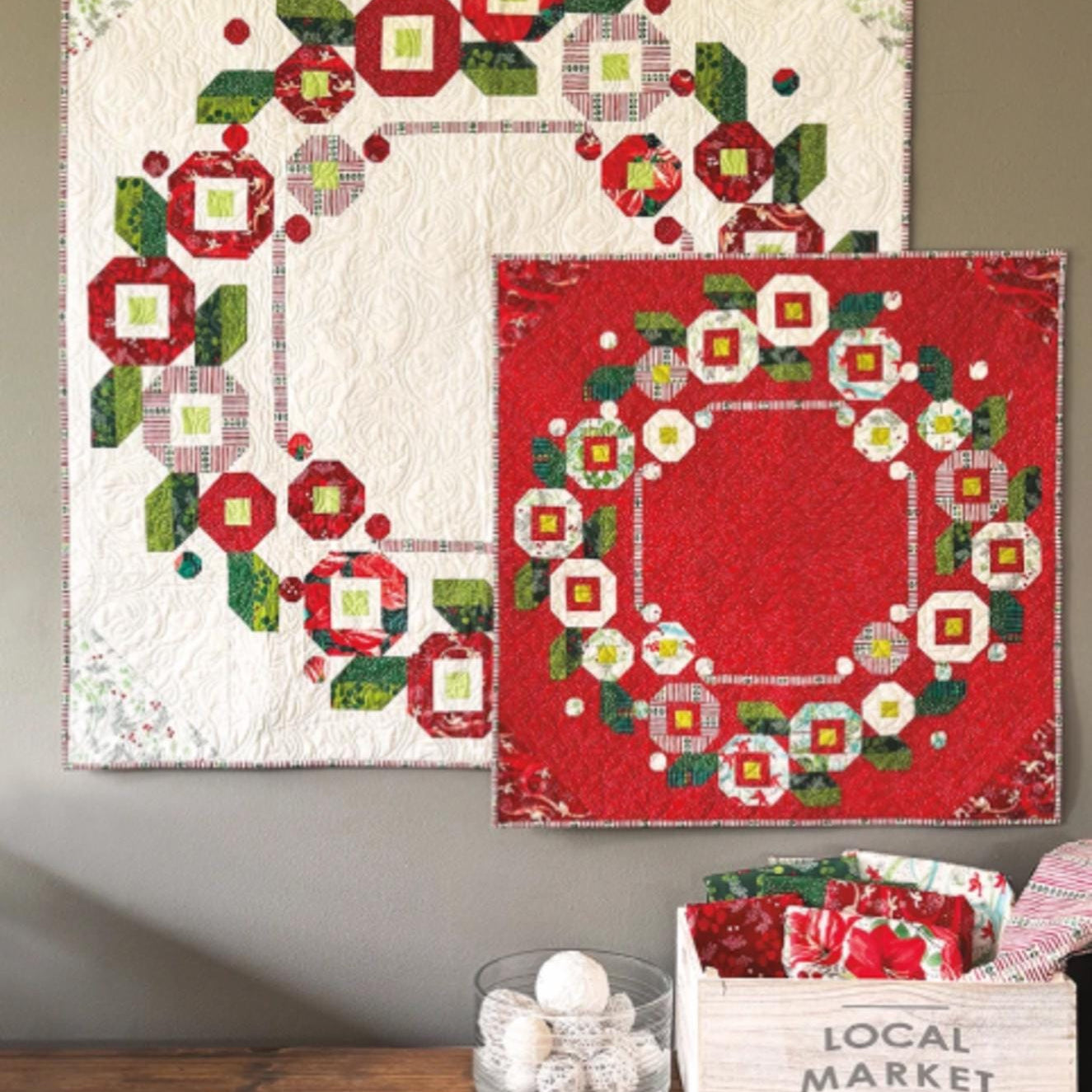Little Posy Wreath Quilt Pattern by Robin Pickens: Floral Ring Design (Printed Paper Pattern) - QuiltingJoyPDX