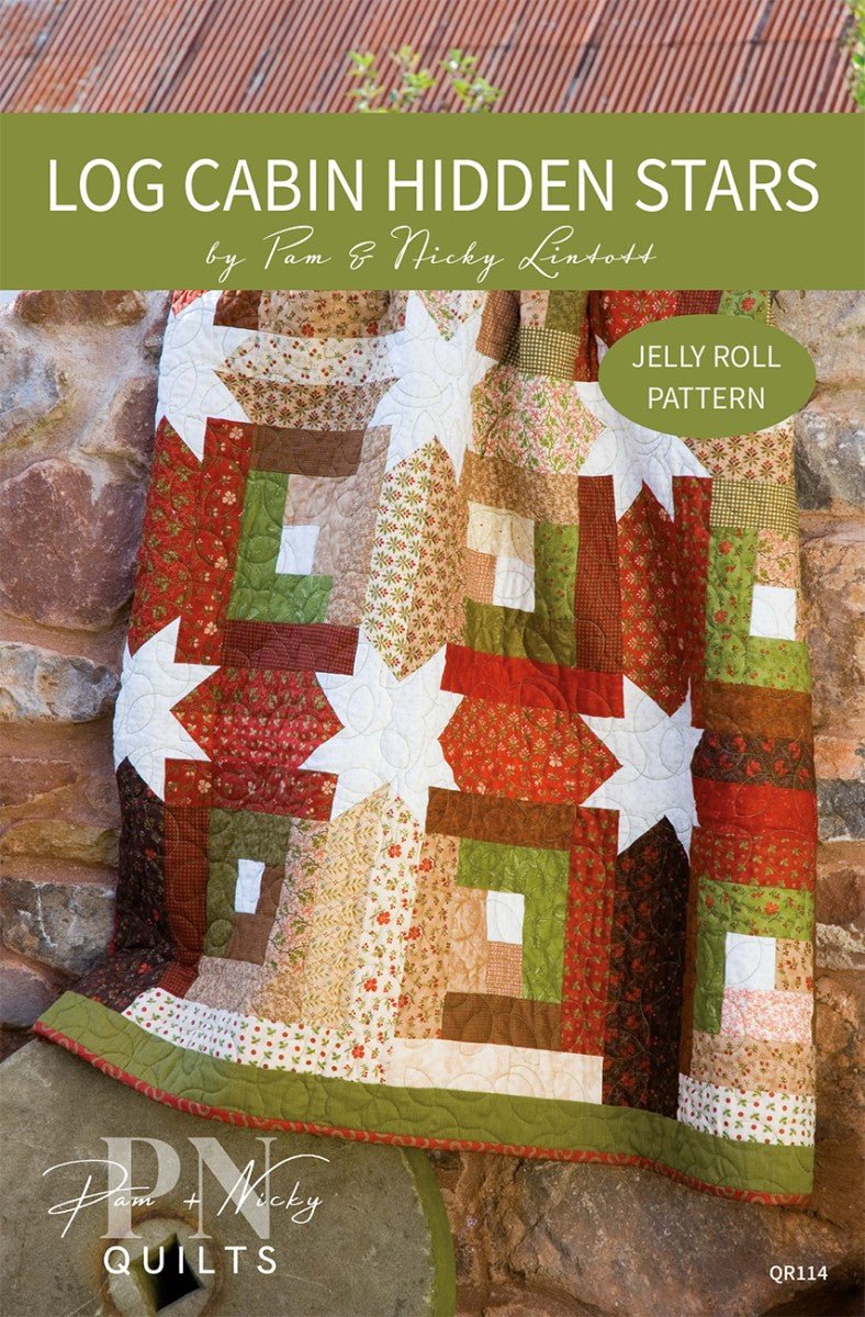 Log Cabin Hidden Stars Quilt Pattern - QuiltingJoyPDX