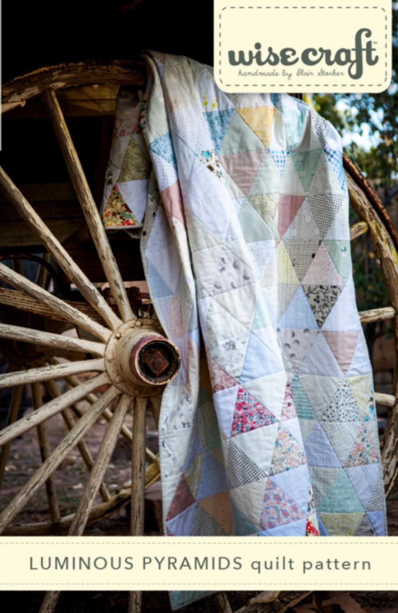Luminous Pyramids Quilt Pattern by Blair Stocker includes instructions for six sizes. - QuiltingJoyPDX