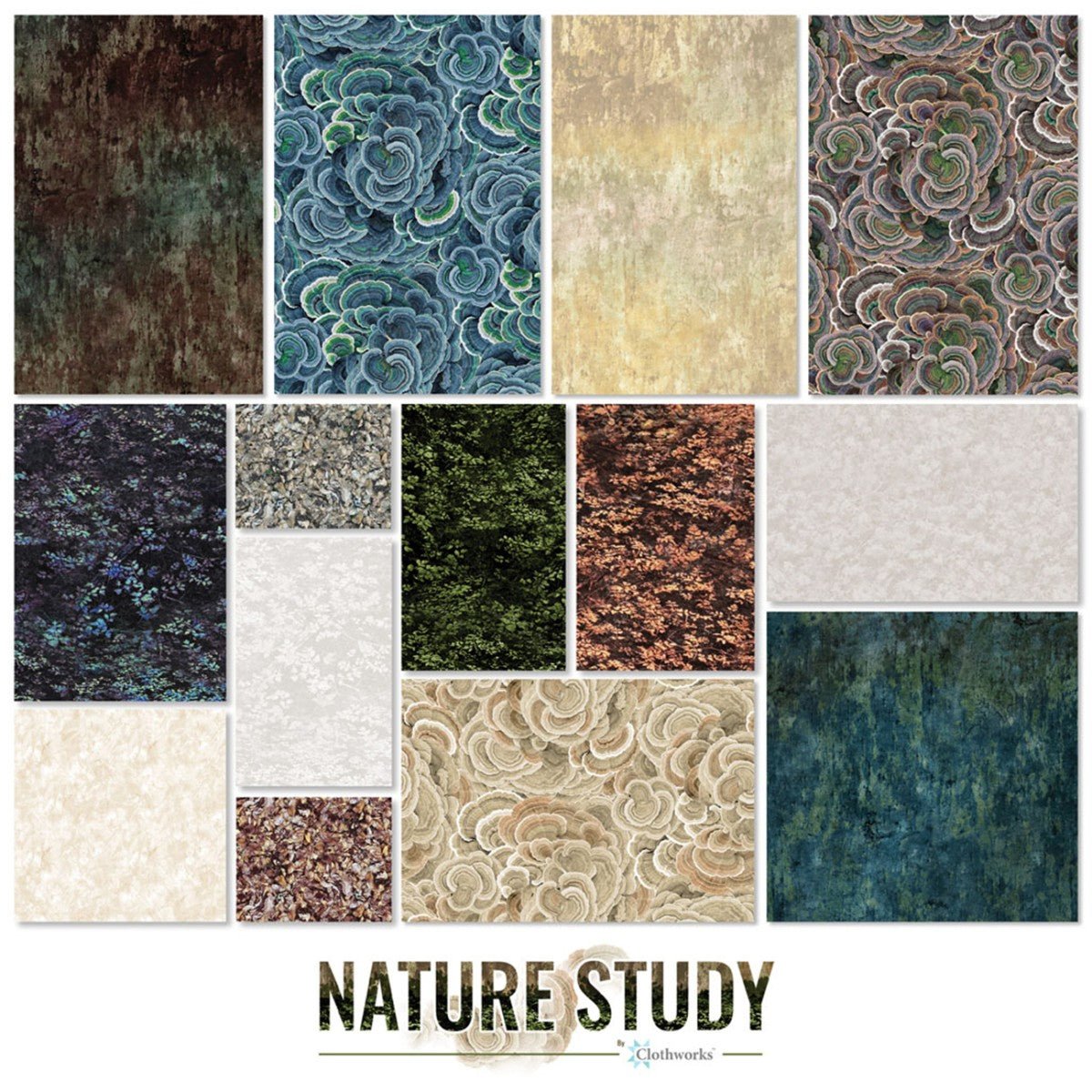 Nature Study 10" Squares Precut – 42 pcs by Clothworks - QuiltingJoyPDX