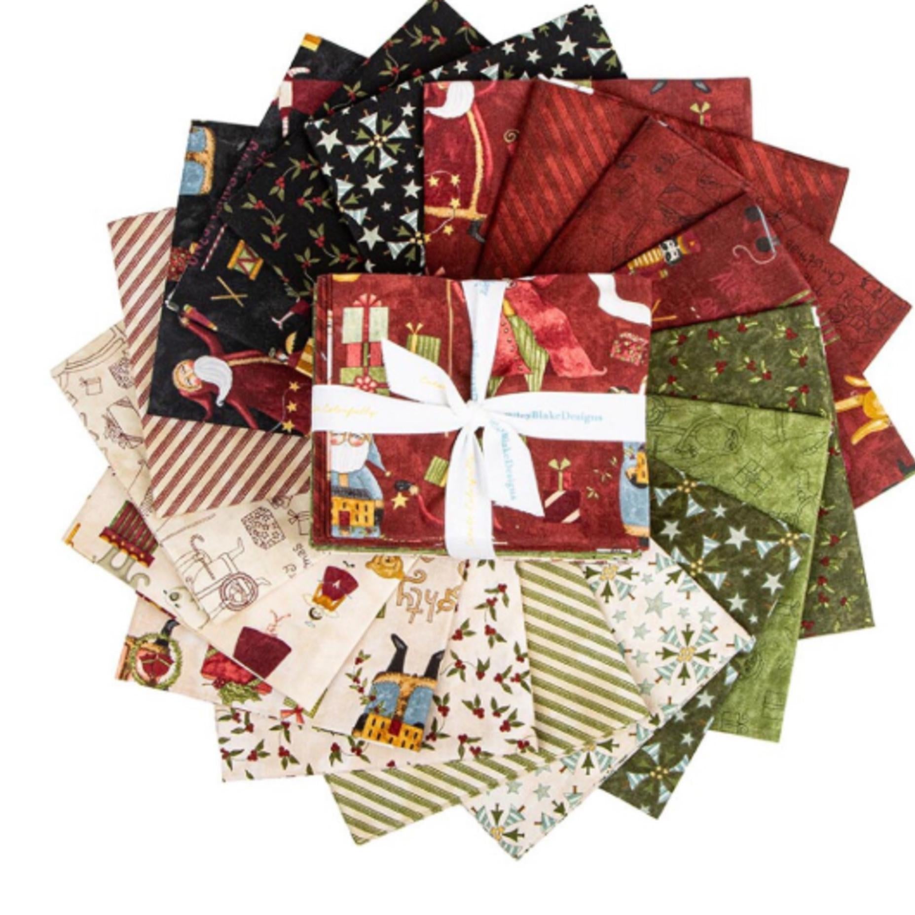 Naughty or Nice Fat Quarter Bundle: 18 Fabric Quarters from Riley Blake - QuiltingJoyPDX