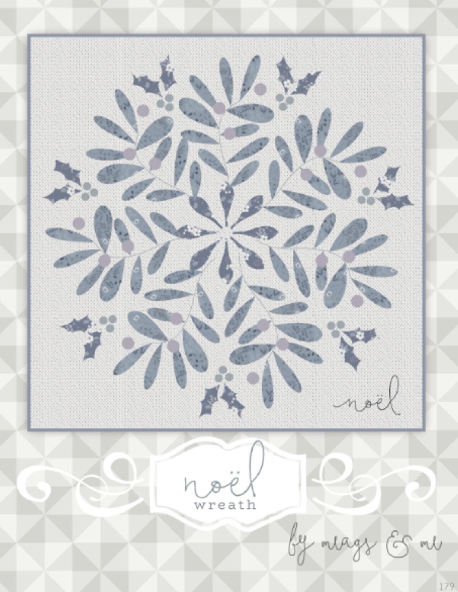 Noel Wreath Quilt Pattern by meags & me. Finished size approximately 65" x 65" - QuiltingJoyPDX