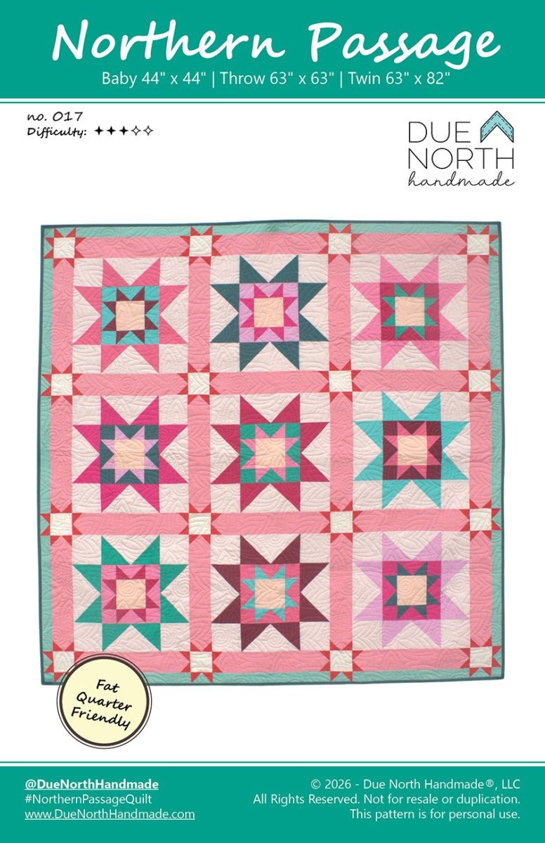 Northern Passage Quilt Pattern – Baby, Throw & Twin Sizes | Due North Handmade - QuiltingJoyPDX