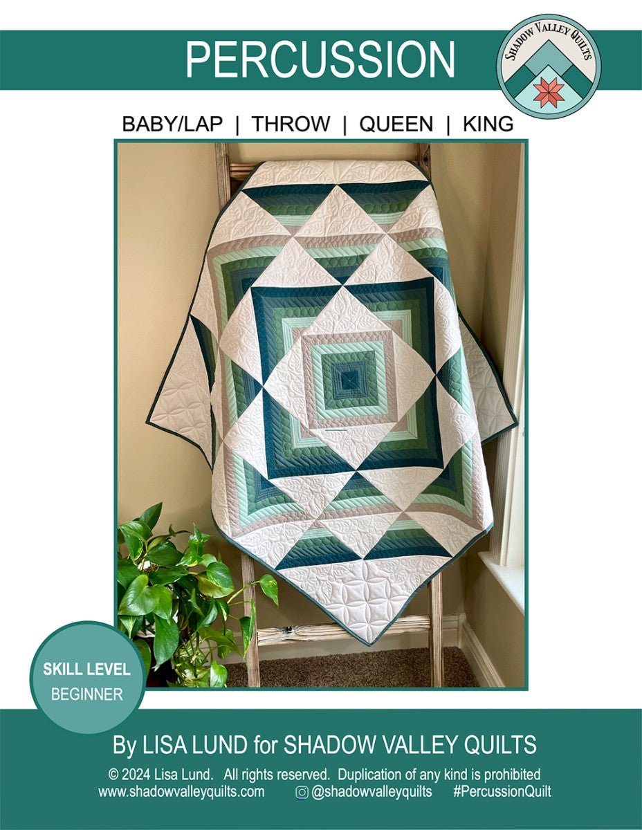 Percussion Quilt Pattern by Shadow Valley Quilts - QuiltingJoyPDX