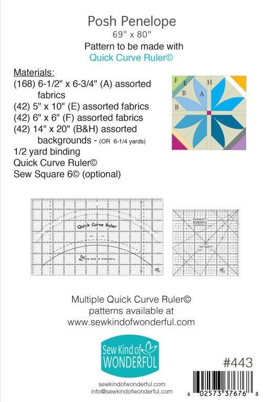 POSH Penelope Quilt Pattern from Sew Kind of WONDERFUL - 69" X 80" - QuiltingJoyPDX